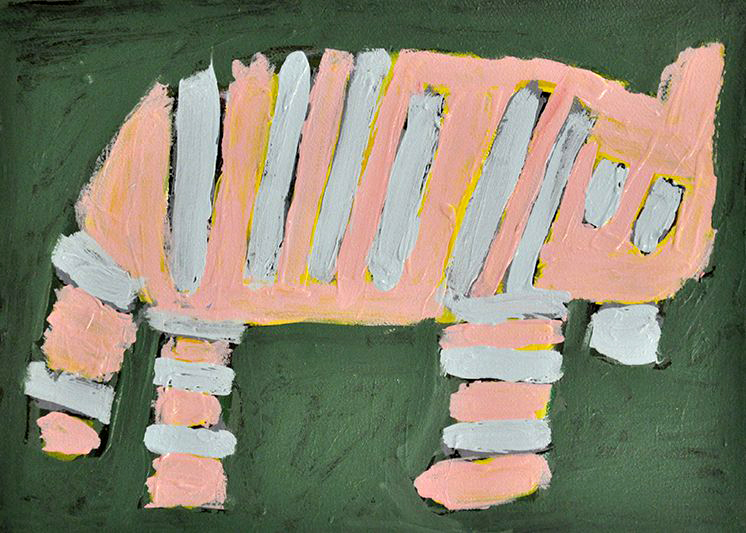 RUTH HOWARD, NOT TITLED, 2015, ACRYLIC ON PAPER, 28 X 38 CM, RH15-0009