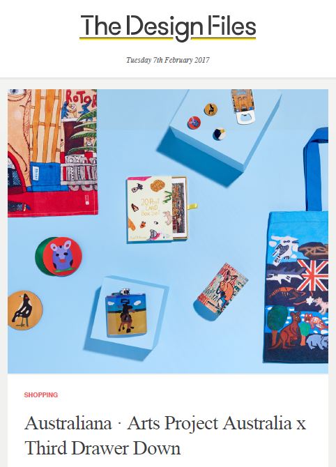 THE DESIGN FILES: Australiana collaboration with APA, Third Drawer Down & NGV | 2017