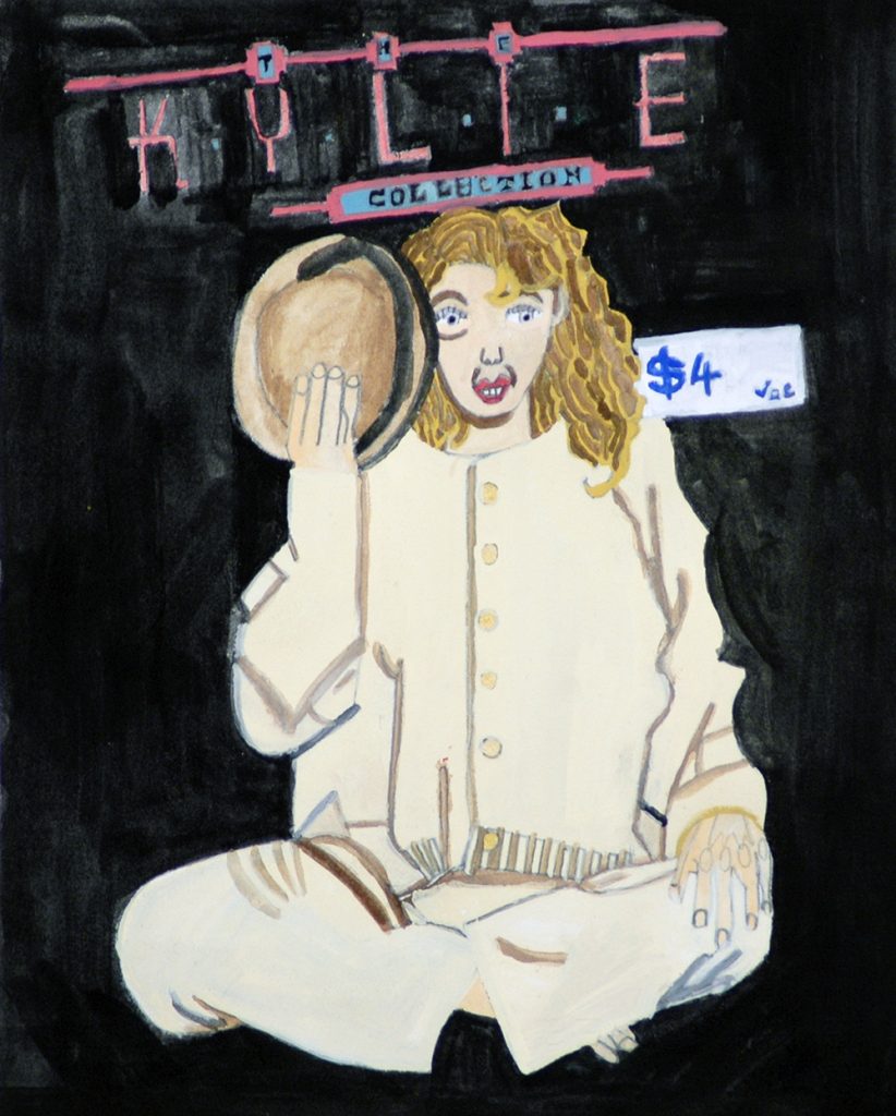 Another one from Abi's collection: Lisa Reid, The Kylie collection, 2003, work on paper, 34 x 28.5 cm.