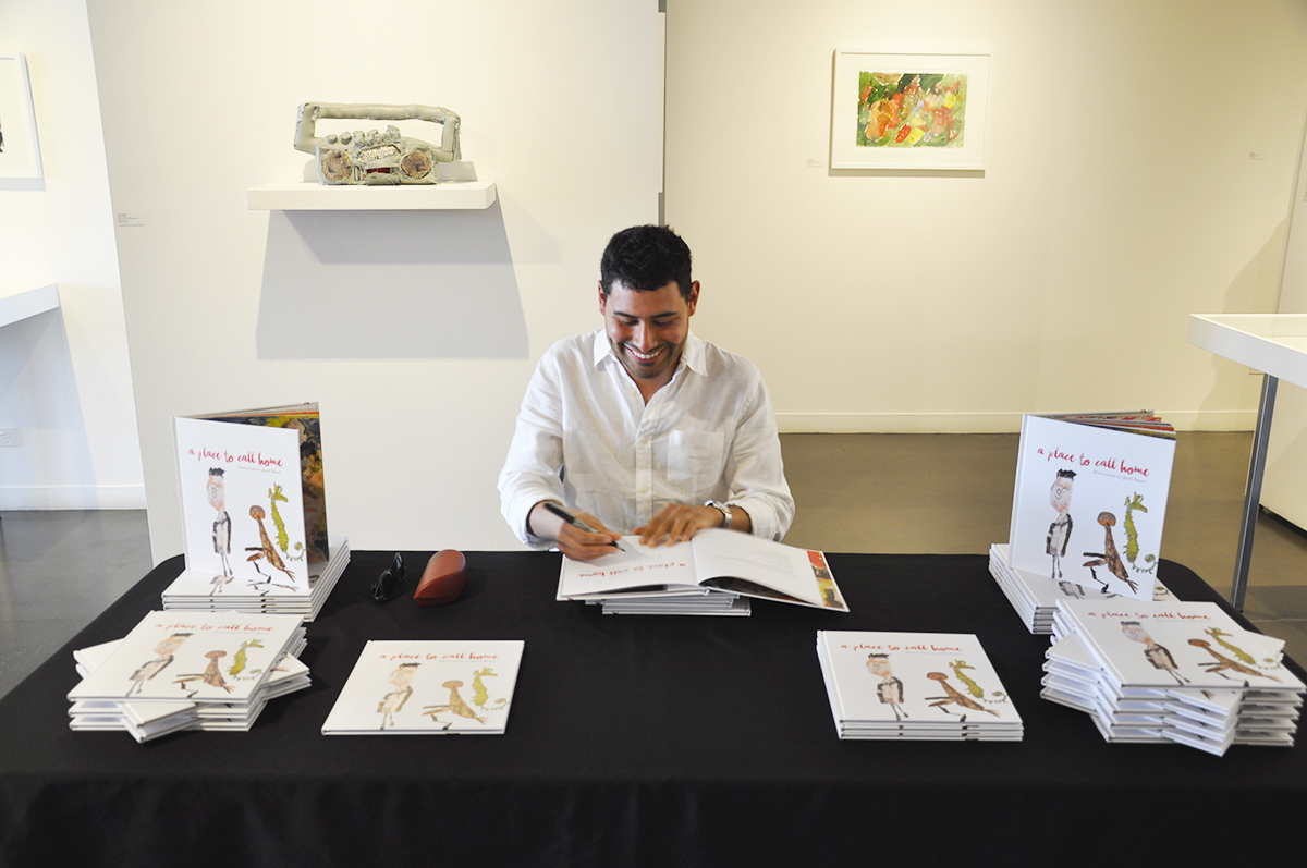 Artist Joseph Power launching his book 'A Place to Call Home'.