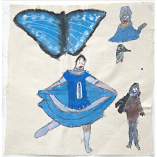 Butterfly on Disney Frozen Princess, two Pocahontas characters and a Disney Princess from Frozen