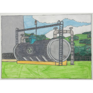 Radioactive gas tank