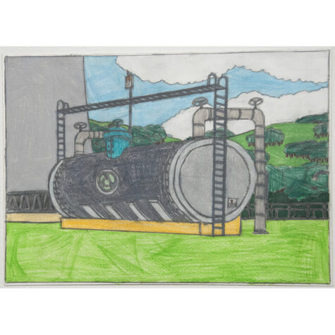 Radioactive gas tank