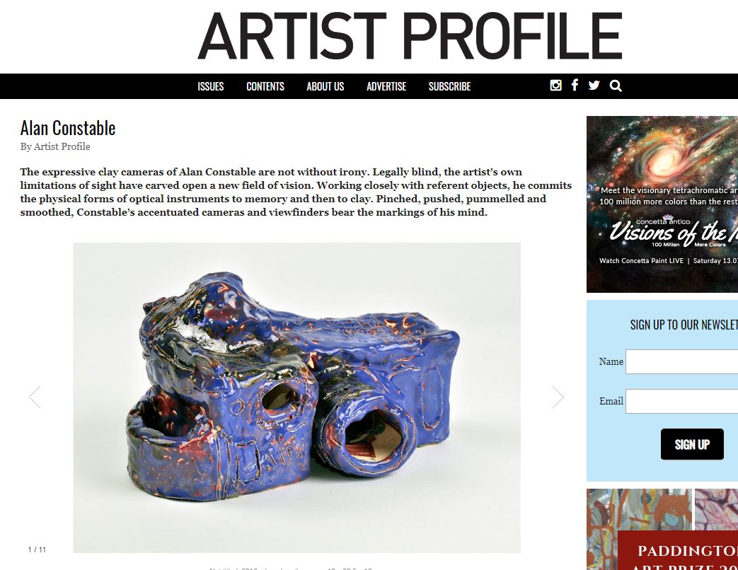 ARTIST PROFILE: Alan Constable Profile | 2018