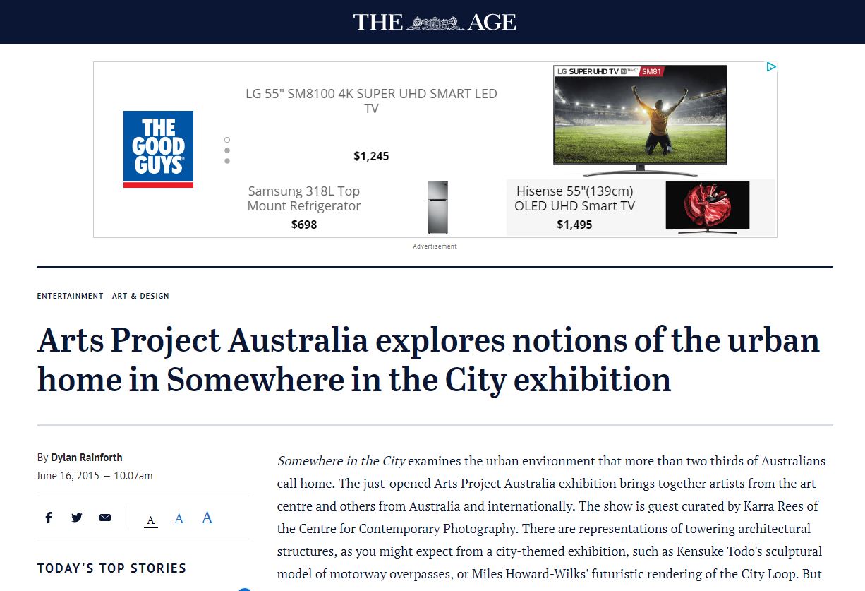 THE AGE: Somewhere in the City Exhibition Feature | 2015