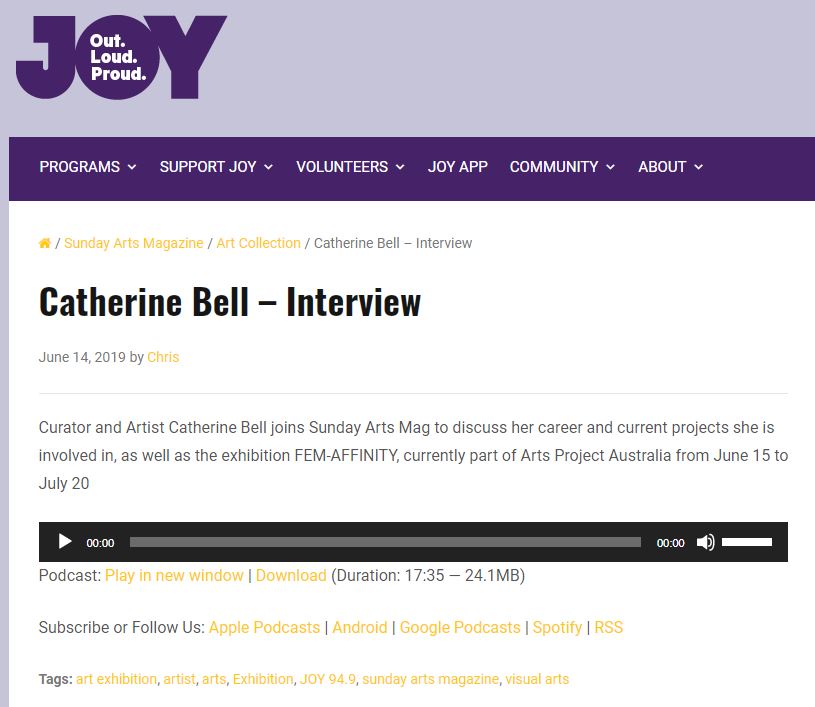 JOY FM: FEM-aFFINITY Exhibition Interview | 2019