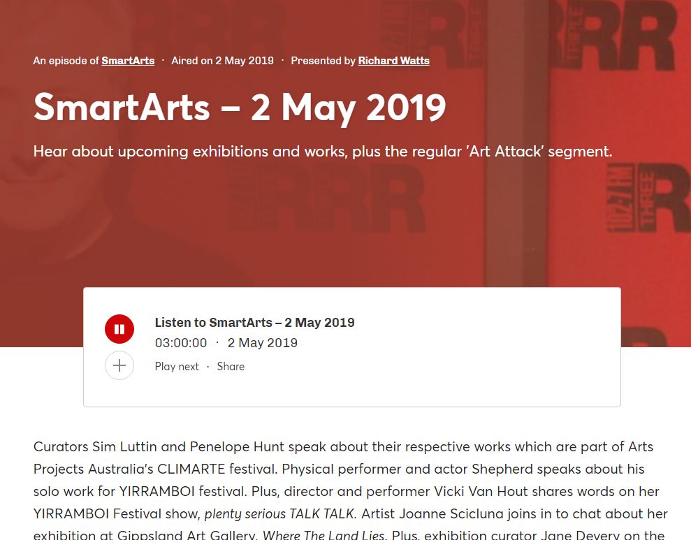 TRIPLE R SMARTARTS: CLIMARTE Exhibition | 2019