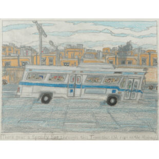 There Goes a Speedy Bus Through This Town that Kids Rush on the Highway