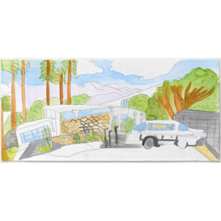 Cadillac Car in the Hollywood Hills