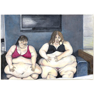 Couple SSBBWS Creaming their Bellies