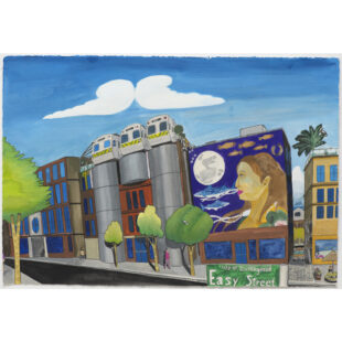 3 Trams on Top of the Roof at Easy St Collingwood